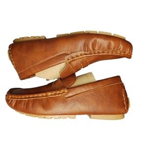 Hello Party Casual Penny Loafers Kids US 1 Brown Rubber Sole Comfortable Slip On